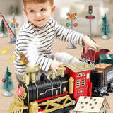 Christmas Train Set Electric Steam Locomotive Train with Lights Music Battery Operated Tracks Playset Christmas Gift for Kids Boys Girls - Extra Image