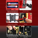 Christmas Train Set Electric Steam Locomotive Train with Lights Music Battery Operated Tracks Playset Christmas Gift for Kids Boys Girls - Extra Image