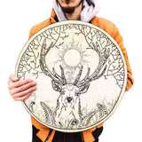 Large Shaman Drum Spirit Music Hand Drum with Drumstick Handmade Shaman Drum Home Decor