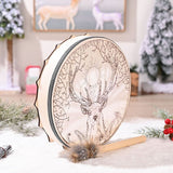 Large Shaman Drum Spirit Music Hand Drum with Drumstick Handmade Shaman Drum Home Decor - Rear View