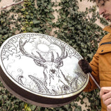 Large Shaman Drum Spirit Music Hand Drum with Drumstick Handmade Shaman Drum Home Decor