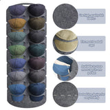 Hat Rack Felt Hat Organizer Wall Door Visible Hat Holder for Baseball Caps