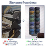 Hat Rack Felt Hat Organizer Wall Door Visible Hat Holder for Baseball Caps - 45-Degree Angle