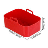 2pcs Air Fryer Silicone Pot Compatible for DZ201 Foodi 8QT Reusable Silicone Air Fryer Liner Air Fryer Accessories - Side View