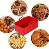 2pcs Air Fryer Silicone Pot Compatible for DZ201 Foodi 8QT Reusable Silicone Air Fryer Liner Air Fryer Accessories - Rear View