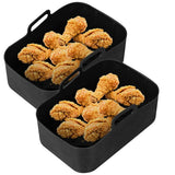 2pcs Air Fryer Silicone Pot Compatible for DZ201 Foodi 8QT Reusable Silicone Air Fryer Liner Air Fryer Accessories
