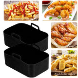 2pcs Air Fryer Silicone Pot Compatible for DZ201 Foodi 8QT Reusable Silicone Air Fryer Liner Air Fryer Accessories