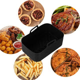 2pcs Air Fryer Silicone Pot Compatible for DZ201 Foodi 8QT Reusable Silicone Air Fryer Liner Air Fryer Accessories
