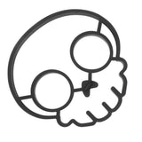 Funny Skeleton Head Fried Egg Mold Silicone Non Stick Egg Shaper Ring Creative Pancake Form Mold Maker - Side View