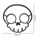Funny Skeleton Head Fried Egg Mold Silicone Non Stick Egg Shaper Ring Creative Pancake Form Mold Maker - Extra Image