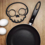 Funny Skeleton Head Fried Egg Mold Silicone Non Stick Egg Shaper Ring Creative Pancake Form Mold Maker - Extra Image