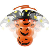 Halloween Pumpkin Tumbler 55.1in PVC Cute Inflatable Halloween Pumpkin Decoration for Outdoor or Indoor Party Supplies - Front View