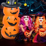 Halloween Pumpkin Tumbler 55.1in PVC Cute Inflatable Halloween Pumpkin Decoration for Outdoor or Indoor Party Supplies