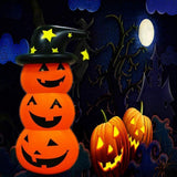 Halloween Pumpkin Tumbler 55.1in PVC Cute Inflatable Halloween Pumpkin Decoration for Outdoor or Indoor Party Supplies - Rear View