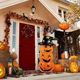Halloween Pumpkin Tumbler 55.1in PVC Cute Inflatable Halloween Pumpkin Decoration for Outdoor or Indoor Party Supplies