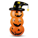 Halloween Pumpkin Tumbler 55.1in PVC Cute Inflatable Halloween Pumpkin Decoration for Outdoor or Indoor Party Supplies - Extra Image