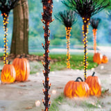 Halloween Pumpkin Lantern Battery Operated Jack O Lantern Flame Lighted Pumpkin Party Favor for Halloween Home Decoration - 45-Degree Angle