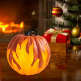 Halloween Pumpkin Lantern Battery Operated Jack O Lantern Flame Lighted Pumpkin Party Favor for Halloween Home Decoration - Close-Up Angle
