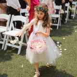 Wedding Flower Girl Basket Multipurpose Romantic for Wedding Ceremony