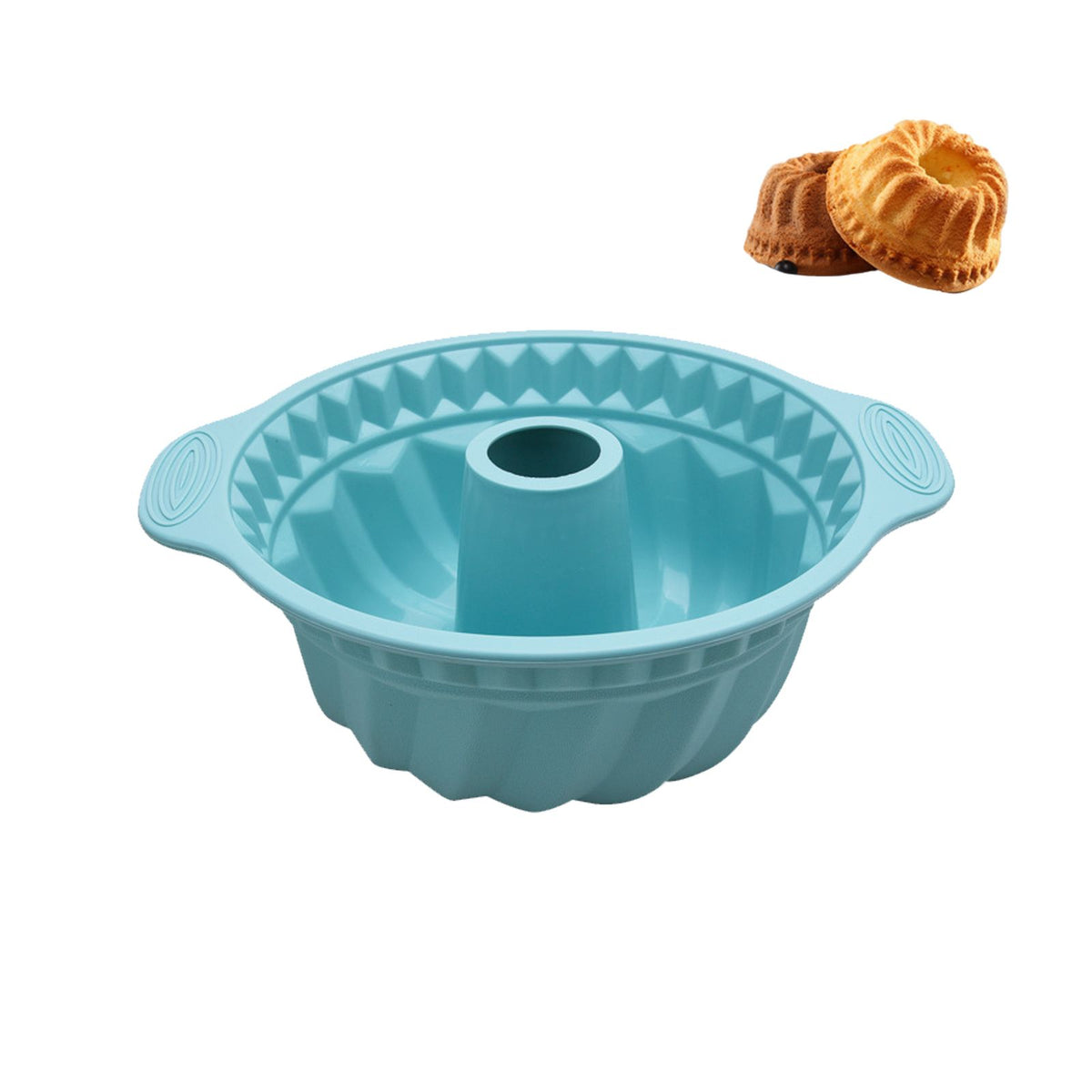 Double Ear Silicone Mousse Cake Mould High Temperature Resistant Cake Pan DIY Cake Baking Tool