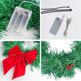 Car Christmas Wreath Decoration with Lights Suitable for Truck SUVs - Front View