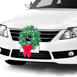 Car Christmas Wreath Decoration with Lights Suitable for Truck SUVs