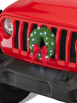 Car Christmas Wreath Decoration with Lights Suitable for Truck SUVs - Extra Image