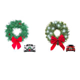 Car Christmas Wreath Decoration with Lights Suitable for Truck SUVs - Extra Image