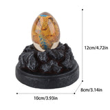 Glowing Resin Saurs Egg Home Ornaments Collections and Gifts for Friends - 45-Degree Angle