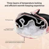 Ski Gloves Autumn and Winter Warm Cycling Gloves Girls Outdoor Windproof Waterproof Touch Screen Gloves - Top-Down View