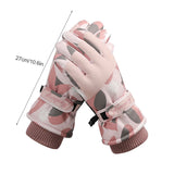 Ski Gloves Autumn and Winter Warm Cycling Gloves Girls Outdoor Windproof Waterproof Touch Screen Gloves