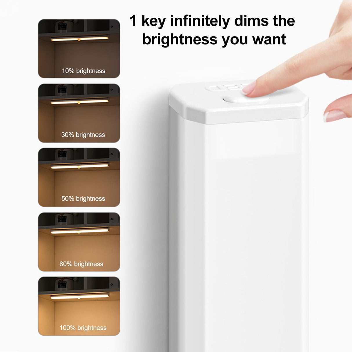 Intelligent LED Human Body Sensor Light Bar Rechargeable Wireless Night Light for Cabinet Closet
