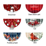 4Pcs Christmas Fan Shaped Flag Outdoors Hanging Flag Door Hanging Christmas Decorations Deer Drawn