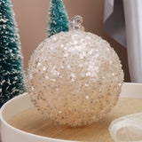 Christmas Ball Ornament Sequins Glass Balls Hanging Globe Decoration for Wedding Festival Party Wedding