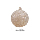 Christmas Ball Ornament Sequins Glass Balls Hanging Globe Decoration for Wedding Festival Party Wedding