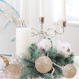 Christmas Ball Ornament Sequins Glass Balls Hanging Globe Decoration for Wedding Festival Party Wedding