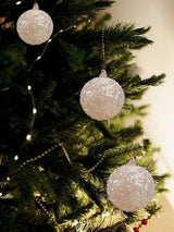 Christmas Ball Ornament Sequins Glass Balls Hanging Globe Decoration for Wedding Festival Party Wedding