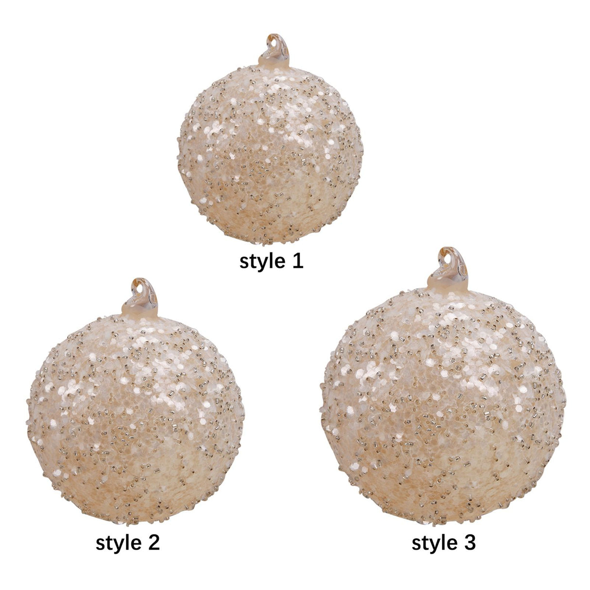 Christmas Ball Ornament Sequins Glass Balls Hanging Globe Decoration for Wedding Festival Party Wedding