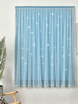 1x2m Self Adhesive Portable Blackout Curtains Easy to Install Bedroom Window - Low Angle