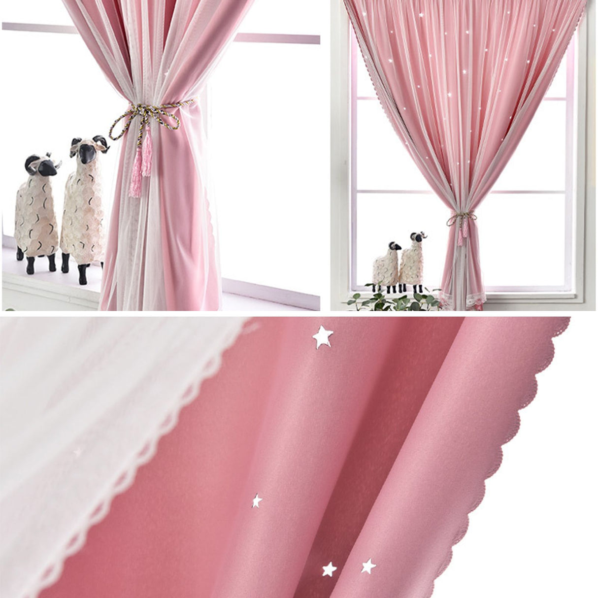 0.7x1.0M Self Adhesive Portable Blackout Curtains Easy to Install Bedroom Window