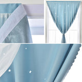 1.2x1.8m Self Adhesive Portable Blackout Curtains Easy to Install Bedroom Window