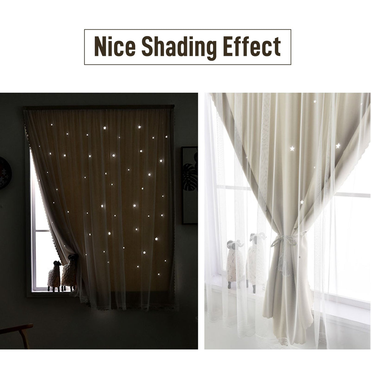 1.2x1.8m Self Adhesive Portable Blackout Curtains Easy to Install Bedroom Window