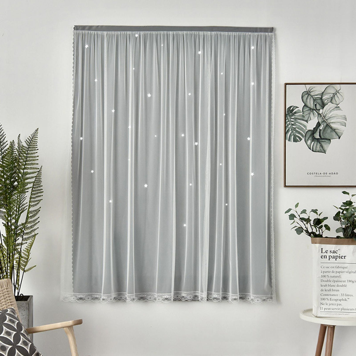 1x1.5m Self Adhesive Portable Blackout Curtains Easy to Install Bedroom Window