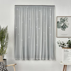 1x1.5m Self Adhesive Portable Blackout Curtains Easy to Install Bedroom Window