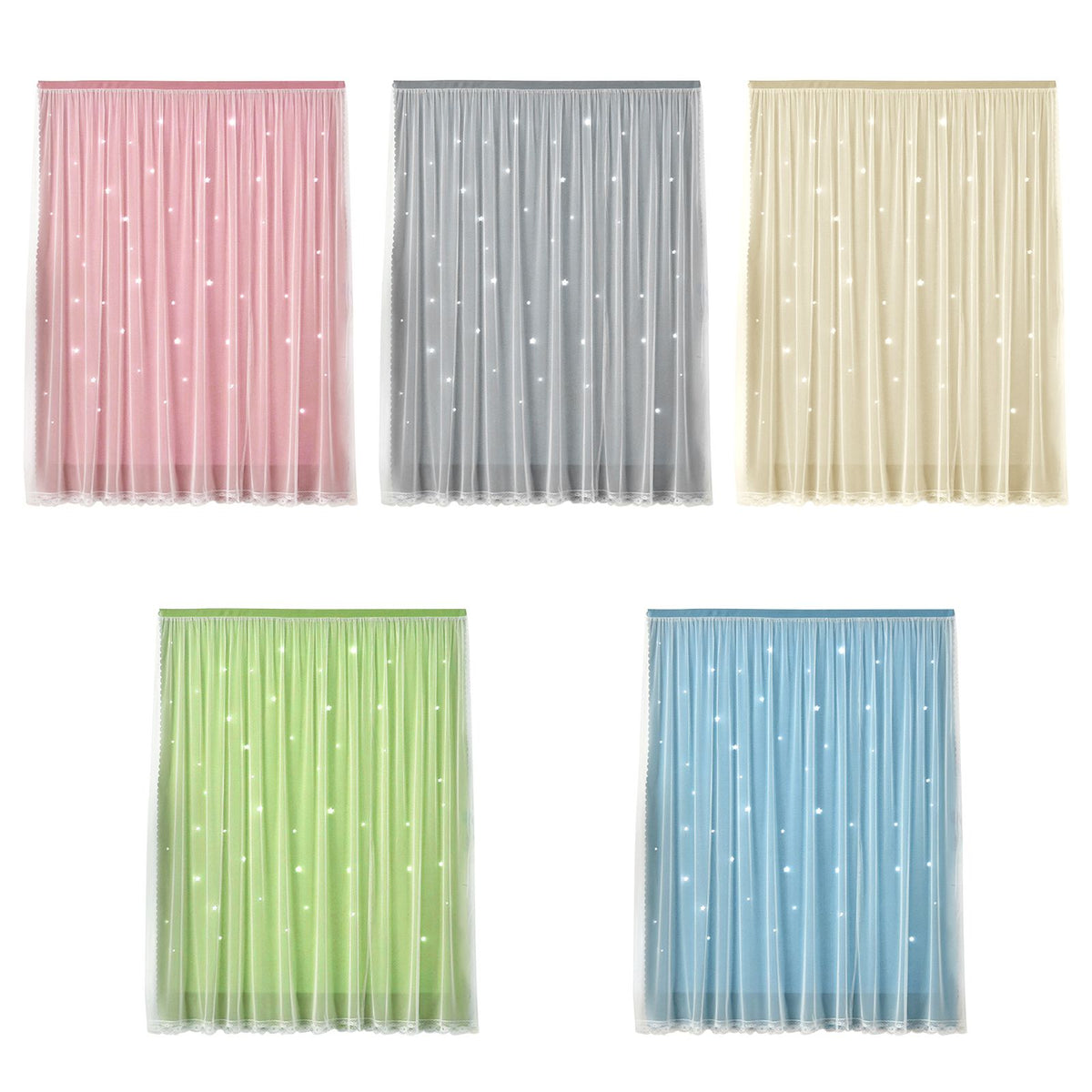 1x1.5m Self Adhesive Portable Blackout Curtains Easy to Install Bedroom Window