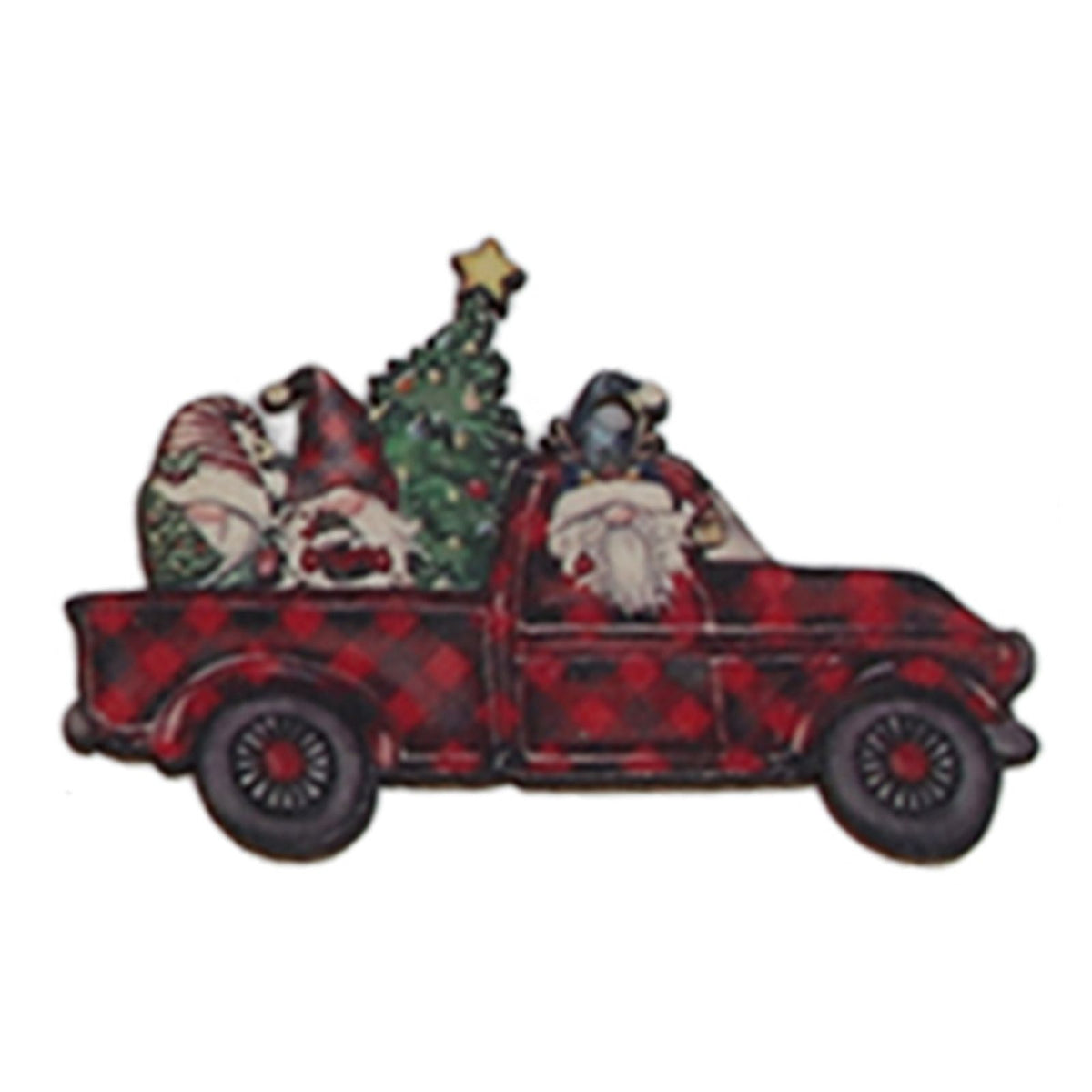 24pcs Christmas Wooden Decoration Xmas Wood Slice Hanging Ornament Christmas Tree Red Truck Decoration