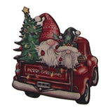 24pcs Christmas Wooden Decoration Xmas Wood Slice Hanging Ornament Christmas Tree Red Truck Decoration