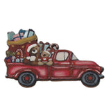 24pcs Christmas Wooden Decoration Xmas Wood Slice Hanging Ornament Christmas Tree Red Truck Decoration - Extra Image