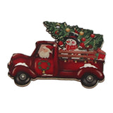 24pcs Christmas Wooden Decoration Xmas Wood Slice Hanging Ornament Christmas Tree Red Truck Decoration - Extra Image