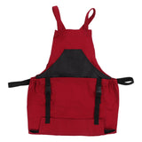 Gardening Apron Dark Red 210D PVC Waterproof Fabric Regulable Straps Lightweight Durable Outdoor Apron